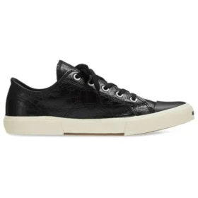 Paris lage Sneakers “Zwart versleten katoen en wit rubber” 688754W3RCB1090