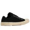 Paris lage Sneakers “Zwart versleten katoen en wit rubber” 688757W3RC21090