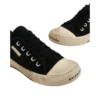 Paris lage Sneakers “Zwart versleten katoen en wit rubber” 688757W3RC21090