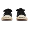 Paris lage Sneakers “Zwart versleten katoen en wit rubber met graffiti” 688754W3RR51099