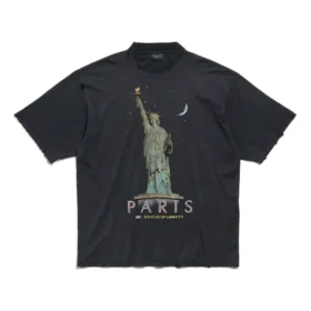 Paris Liberty T-shirt “Zwart” 764235TQVR91083