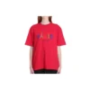 Paris Love T-shirt met opdruk, normale pasvorm, korte mouwen, rood 594599TGV435640