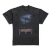 Paris Moon T-shirt met dubbele print op de voorkant, oversized “Black” 791615TQVY22020