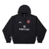 Paris Soccer hoodie met rits, medium pasvorm “Black White” 744457TPVS61070