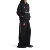 Paris Soccer hoodie met rits, medium pasvorm “Black White” 744457TPVS61070