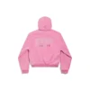 Paris Strass Hoodie met volledige rits, small fit “Faded Pink” 811611TRVL49568