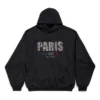 Paris Strass-Hoodie, ruime pasvorm “Black” 803265TRVL41000