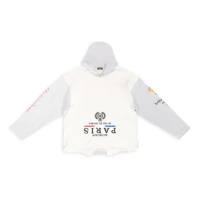 Paris Upside Down Hoodies oversized “White” 698156TMVD19000