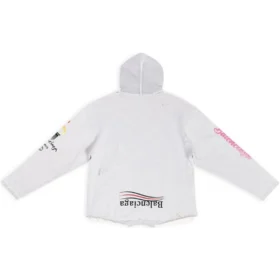 Paris Upside Down Hoodies oversized “White” 698156TMVD19000