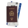 Paspoortportemonnee (lang) met ruimte voor 2 kaartjes “Dark Red” 7877772AA3R6027