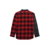Patchwork geruit flanellen overhemd “Red Black” 647364TJM136167