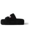 Platformslippers met bont “Black” 762826W2DO11096