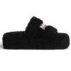 Platformslippers met bont “Black” 762826W2DO11096
