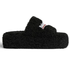 Platformslippers met bont “Black” 762826W2DO11096