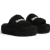 Platformslippers met bont “Black” 762826W2DO11096