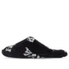 Pluizige slippers “Allover Logo – Zwart” 699675W2B411090