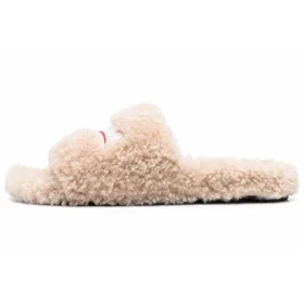 Pluizige slippers “Beige” 654747W2DO19796