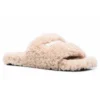 Pluizige slippers “Beige” 654747W2DO19796