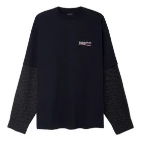 Political Campaign gelaagd T-shirt oversized “Black” 698631TKVJ19070