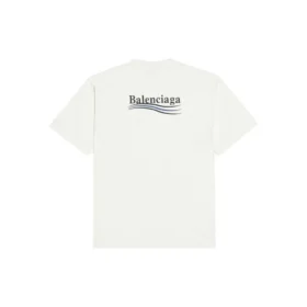 Political Campaign T-shirt met borduursel, ruime pasvorm en ronde hals “Wit” 641655TKVJ19084