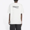 Political Campaign T-shirt met borduursel, ruime pasvorm en ronde hals “Wit” 641655TKVJ19084