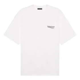 Political Campaign T-shirt met korte mouwen, wit 620941TIV529040