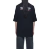 Political Campaign T-shirt met korte mouwen, zwart 570791TAV441000
