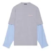 Political Campaign T-shirt met laagjes “Grijs” 671401TKVJ11379