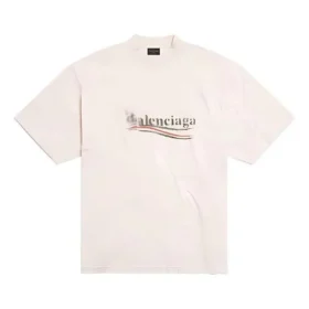 Politiek stencil-T-shirt “White Black” 764235TQVI59784