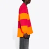 Poloshirt met lange mouwen en uitgesneden details “Raspberry Fluo Orange” 657073TKVA56667