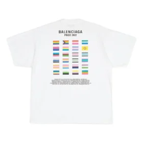 Pride 22 oversized katoenen T-shirt “White Black” 694576TMVO20904