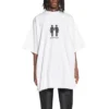 Pride 22 oversized katoenen T-shirt “White Black” 694576TMVO20904