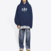 Pride-hoodie met boxy pasvorm “Navy” 651799TLV548561