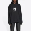 Pride-hoodie met boxy pasvorm “Zwart” 651799TMVO31070