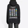 Pride-hoodie met boxy pasvorm “Zwart” 651799TMVO31070