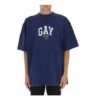 Pride T-shirt, boxy pasvorm “Navy” 651795TLV938561
