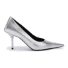 Pumps met vierkant mesmotief in reliëf “Silver” 572879WBB208100
