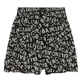 Pyjama-short met logostrips “Zwart” 719975TML211269