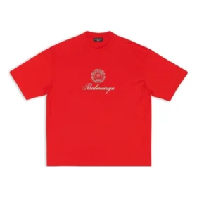 Qixi Crest T-shirt, medium pasvorm “Rood” 612966TMVL46971