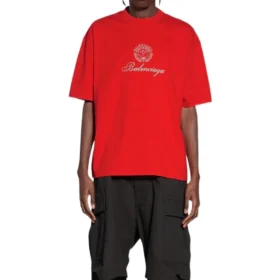 Qixi Crest T-shirt, medium pasvorm “Rood” 612966TMVL46971
