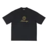 Qixi Crest T-shirt, medium pasvorm “Zwart” 612966TMVL41075