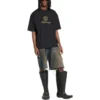 Qixi Crest T-shirt, medium pasvorm “Zwart” 612966TMVL41075