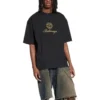 Qixi Crest T-shirt, medium pasvorm “Zwart” 612966TMVL41075