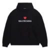 Qixi-hoodie met wijde pasvorm “Black” 674986TLVC21070
