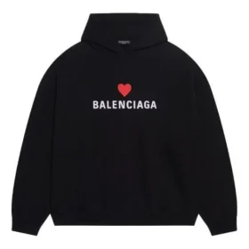 Qixi-hoodie met wijde pasvorm “Black” 674986TLVC21070