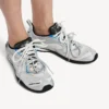 Radar Gradient Lines-Sneakers voor dames in wit/grijs/zilver/zwart/blauw