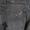 Rechte Denim-broek met doodle-print “Blue” 746986TOW664036