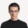 Redactionele ovale zonnebril in zilver
