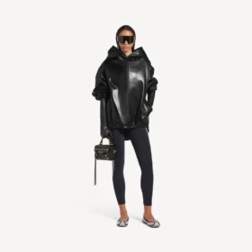 Relaxte hoodie voor dames in zwart