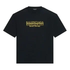 Retail Therapy T-shirt, medium pasvorm “Black Yellow” 612966TLVB11361